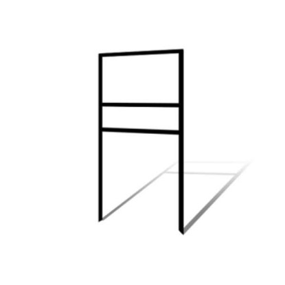 Picture of 12"h x 18"w Metal Frame - 1 rider (Black)