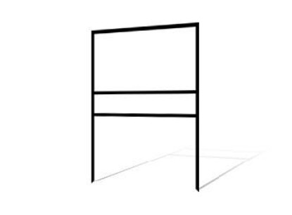 Picture of 24"h x 36"w Metal Frame - 1 rider (Black)