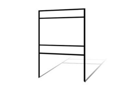 Picture of 24"h x 36"w Metal Frame - 2 riders (Black)