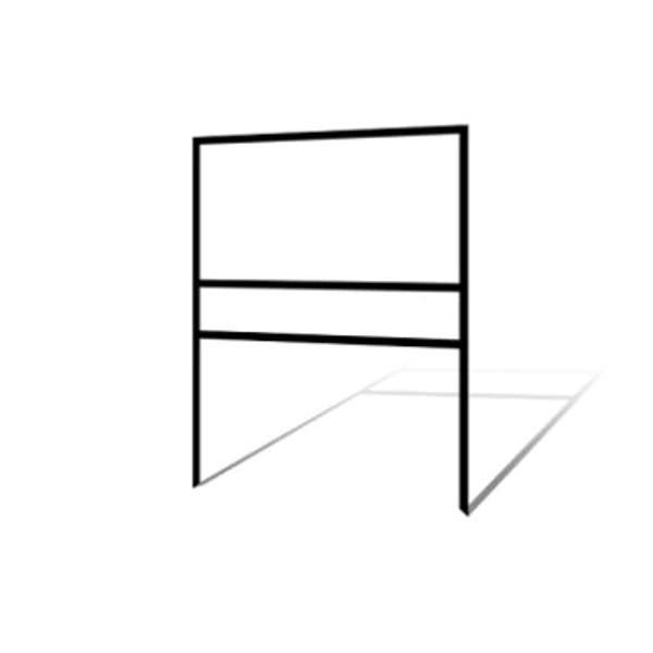 Picture of 18"h x 30"w Metal Frame - 1 rider (Black)