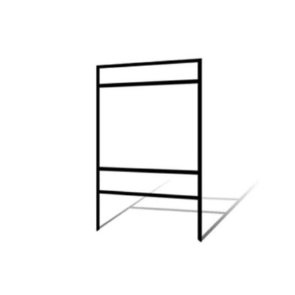 Picture of 24"h x 24"w Metal Frame  - 2 riders (Black)