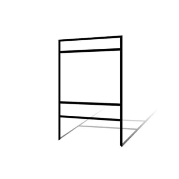 Picture of 24"h x 24"w Metal Frame  - 2 riders (Black)