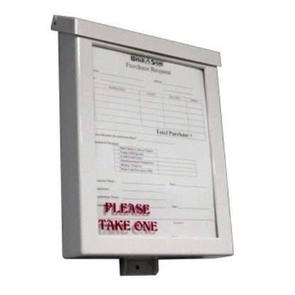 Picture of Brochure Box With Business Card Holder (White)