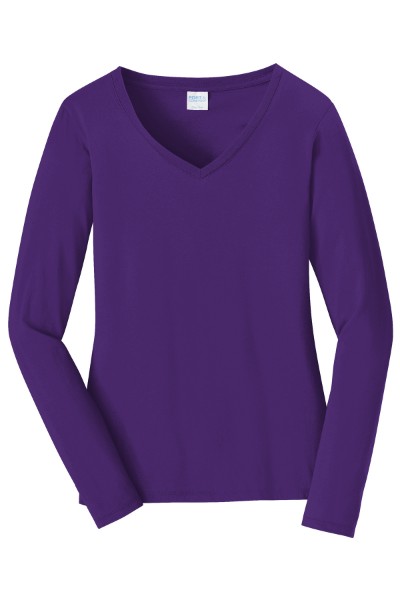 Picture of Port & Company® Women’s Long Sleeve Fan Favorite V-Neck