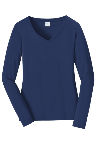 Picture of Port & Company® Women’s Long Sleeve Fan Favorite V-Neck