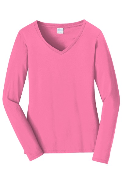 Picture of Port & Company® Women’s Long Sleeve Fan Favorite V-Neck