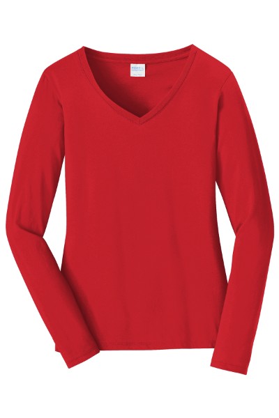Picture of Port & Company® Women’s Long Sleeve Fan Favorite V-Neck