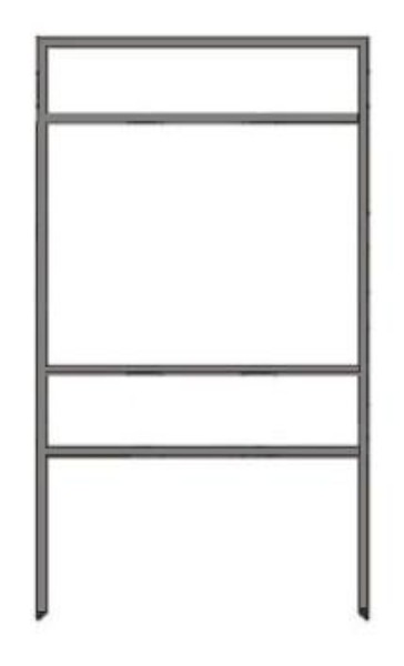 Picture of 18"h x 24"w Metal Frame - 2 riders (Gray)