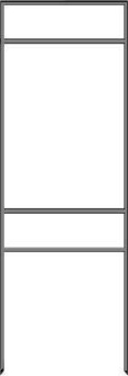 Picture of 24"h x 18"w Metal Frame - 2 riders (Gray)