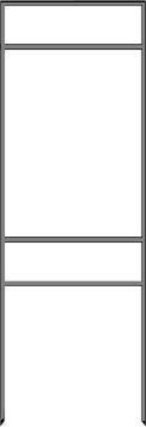 Picture of 24"h x 18"w Metal Frame - 2 riders (Gray)