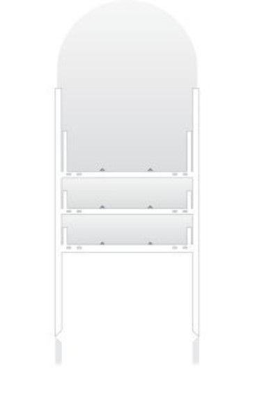 Picture of Open Top Metal Frame 24"w - 2 riders (White)