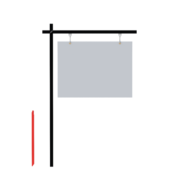 Picture of Mini Real Estate Post - Black