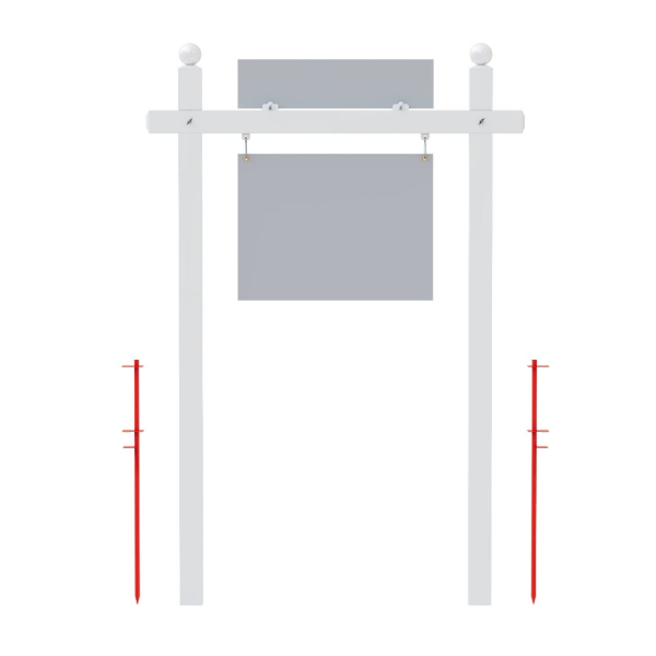 Picture of Double Aluminum Post - Ball Cap - White