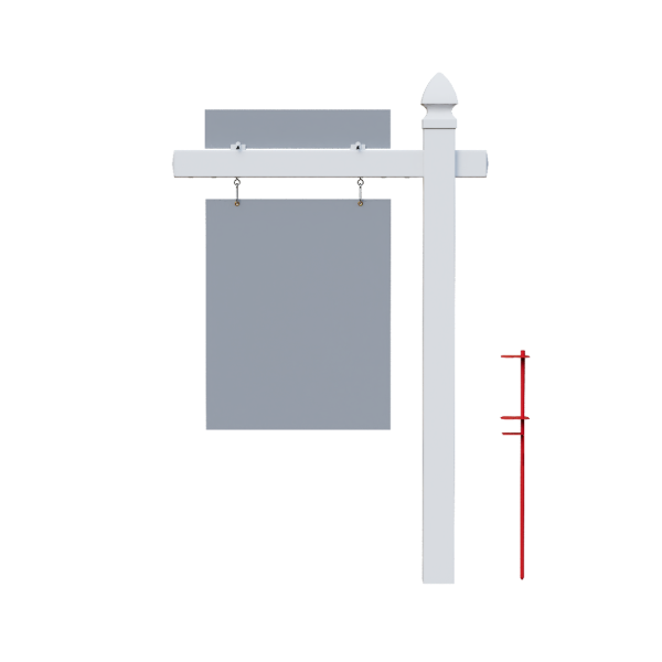 Picture of 5ft Vinyl Real Estate Post (1-Piece) - Gothic Cap