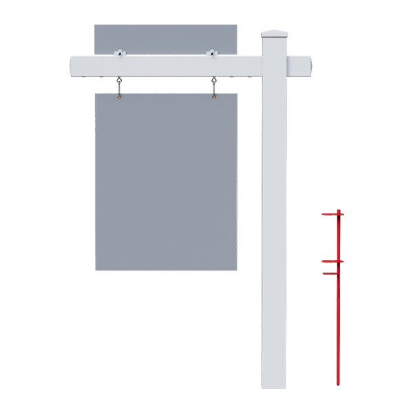 Picture of 6ft Vinyl Real Estate Post (1-Piece) - Standard Cap