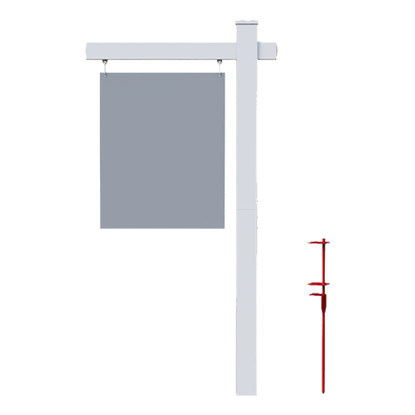 Picture of Vinyl Real Estate Post (2-Piece) - Standard Cap - Long